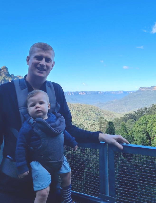 Martin Puckett with child