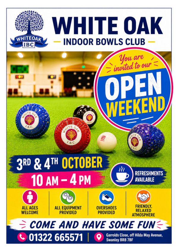 White Oak Indoor Bowls Club Open Day 2026